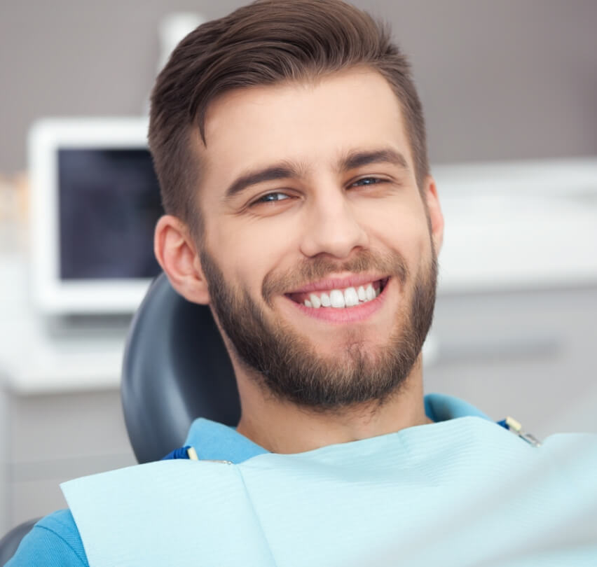 Man smiling during preventive dentistry visit