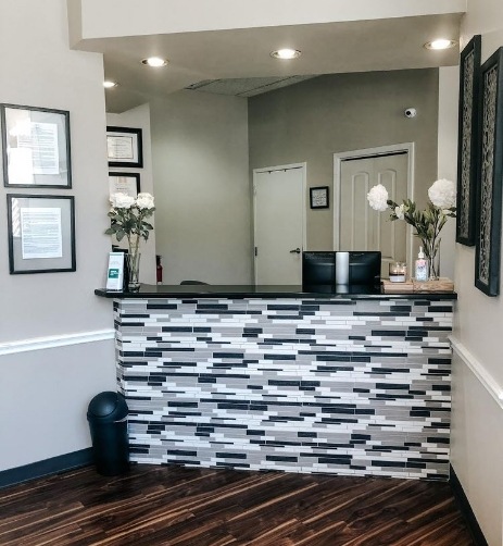 Plano Texas dental office reception desk