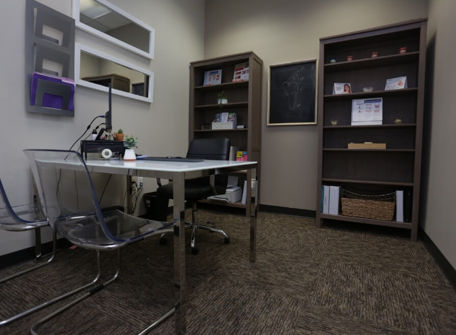 Dental office consultation room